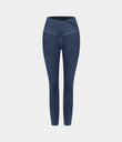 Halara Flex™ Crossover Pocket Washed Denim Work Leggings - Washed Denim Bleached Blue