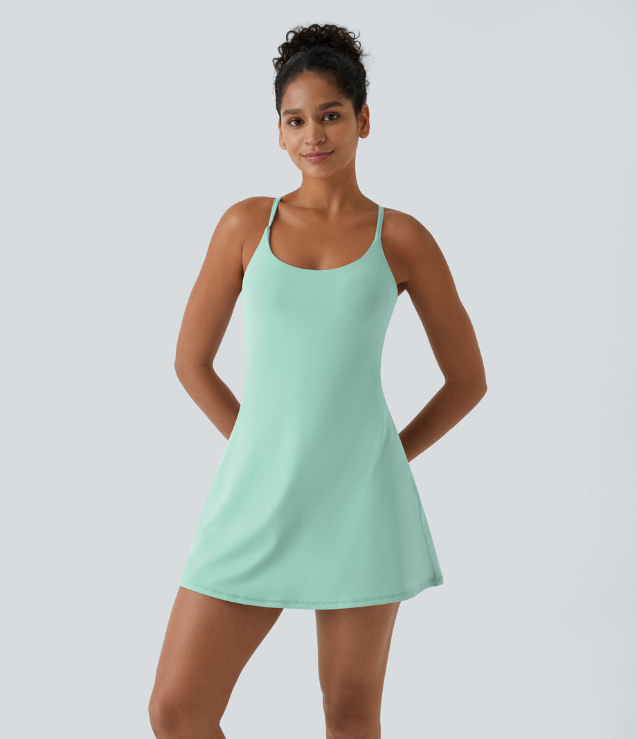 SoftlyZero™ Plush Backless Active Dress-Easy Peezy Edition - Honeydew