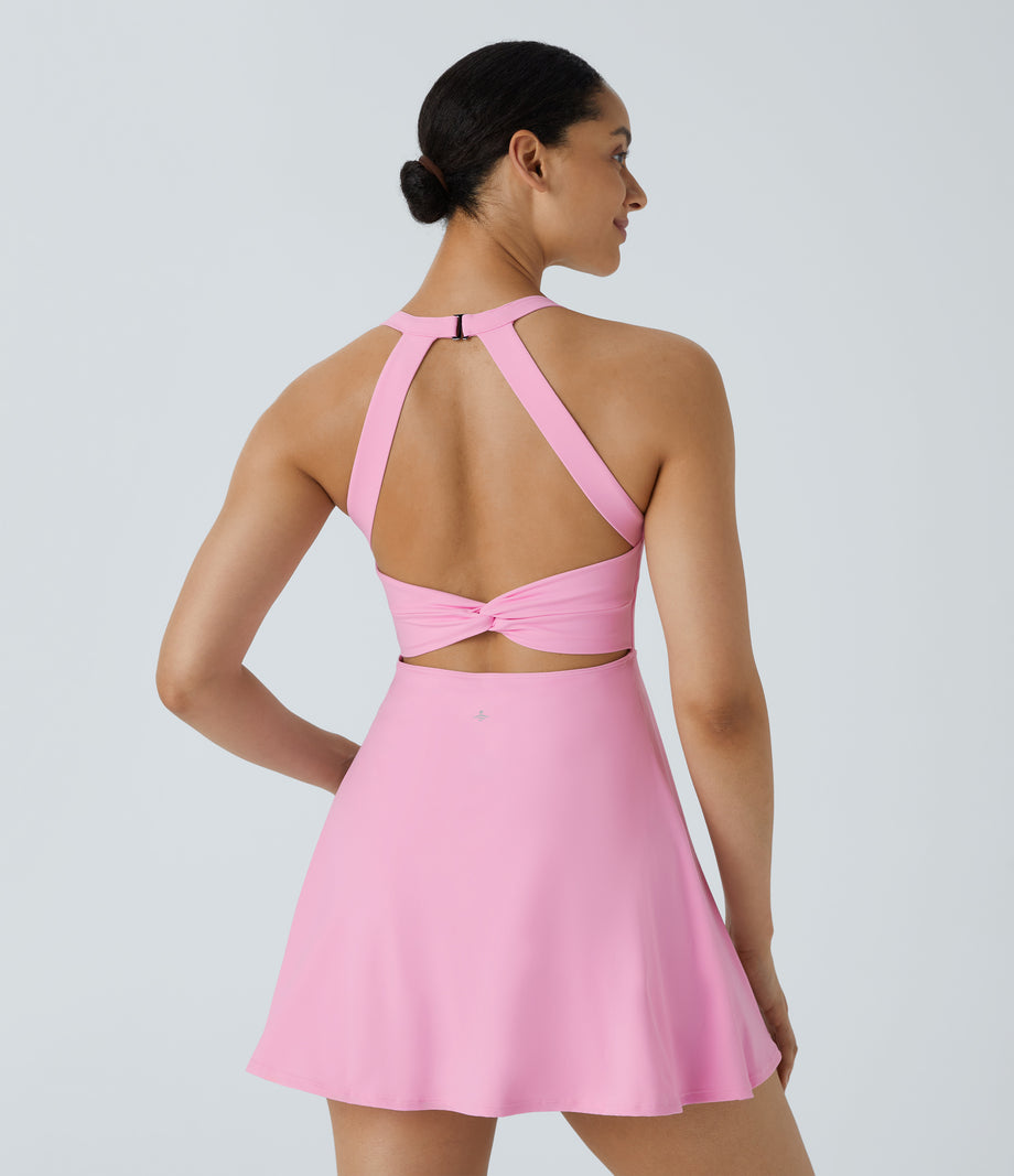 Backless Twisted Active Dress - Nosegay
