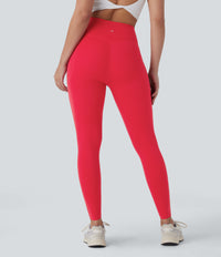 Halara UltraSculpt™ High Waisted Butt Lifting Tummy Control Pocket Shaping Workout Leggings - Aura Orange
