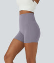 Halara UltraSculpt™ High Waisted Tummy Control Side Pocket Shaping Training Biker Shorts 5'' - Minimal Gray