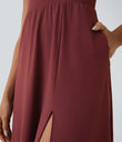 Everyday Midi Chill Dress-La Land - Madder Brown