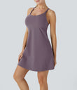 SoftlyZero™ Plush 2-in-1 Pocket Mini Active Dress DD-F Cups - Tulip Purple