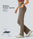 Halara UltraSculpt™ High Waisted Tummy Control Pocket Shaping Yoga Bootcut Leggings - Dawn Brown