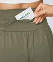 SoftlyZero™ Airy Super High Waisted 2-in-1  Cool Touch Yoga Shorts 5'' with Pockets-Longer Length - Withered Green