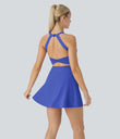 SoftlyZero™ Airy Backless Twisted Cool Touch Dance Active Dress-Easy Peezy Edition - Aster Blue