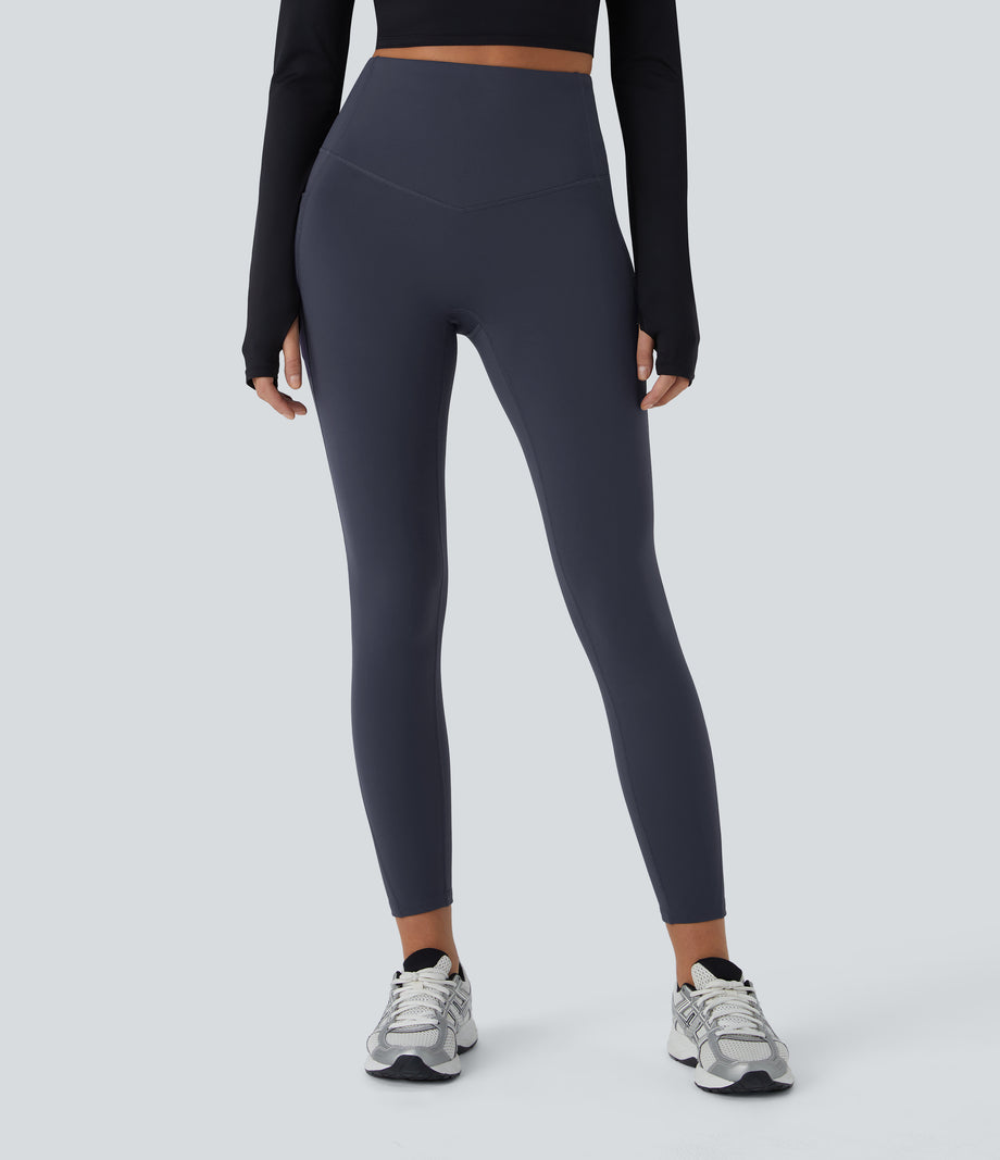 SoftlyZero™ Plush Thermal High Waisted Tummy Control Pocket Workout Leggings - Overture