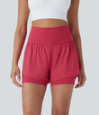 SoftlyZero™ Airy Super High Waisted 2-in-1 Cool Touch Yoga Shorts 5'' with Pockets - Winterberry