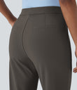 Halara Flex™ DayStretch High Waisted Pocket Ankle Length Tapered Work Pants - Deep Red Grey