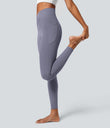 SoftlyZero™ Crossover Pocket Plain Leggings-UPF50+ - Light Gray Violet