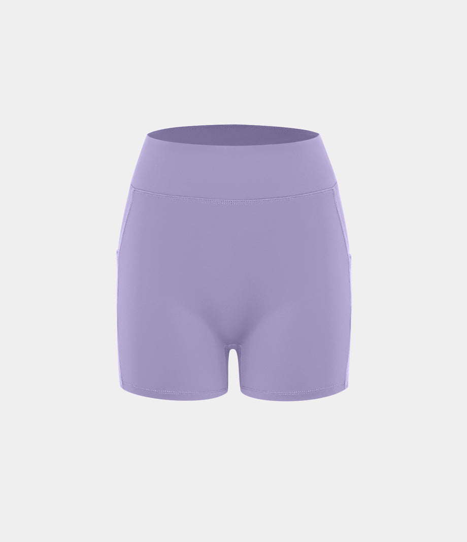 SoftlyZero™ Plush Double Straps 2-Piece Pocket Slip Dance Active Dress A-D Cups - Lavender