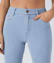 Halara Flex™ Mid Rise Pockets Casual Bootcut Jeans - Denim Cyan Blue