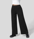 Halara Flex™ High Waisted Pockets Wide Leg Loose Work Jeans - Black Denim