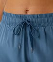 Mid Rise Drawstring Contrast Mesh 2-in-1 Flowy Running Shorts 3'' - Blue Heaven