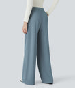 Halara Flex™ High Waisted Body Sculpt Waist-Slimming Pocket Wide Leg Micro Waffle Work Pants - Mountain Spring