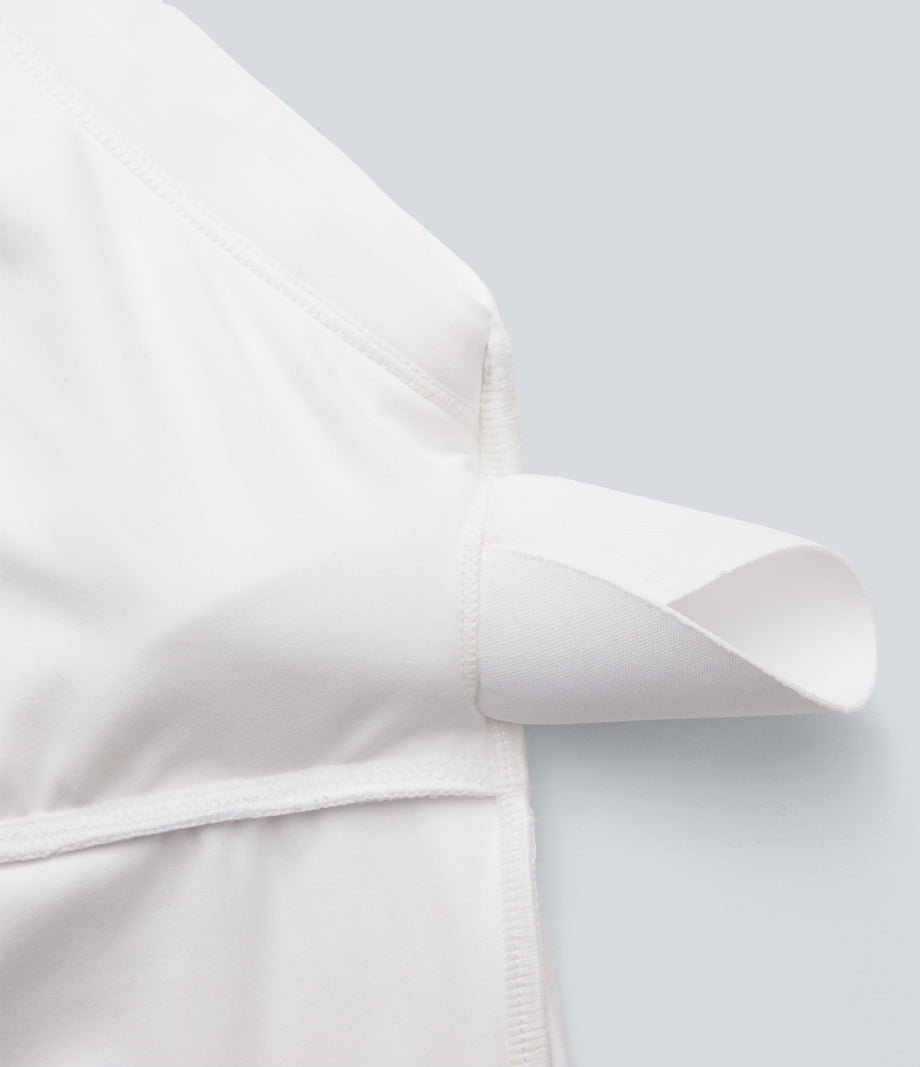 SoftlyZero™ Plush Cut Out Yoga Tank Top A-D Cups - White