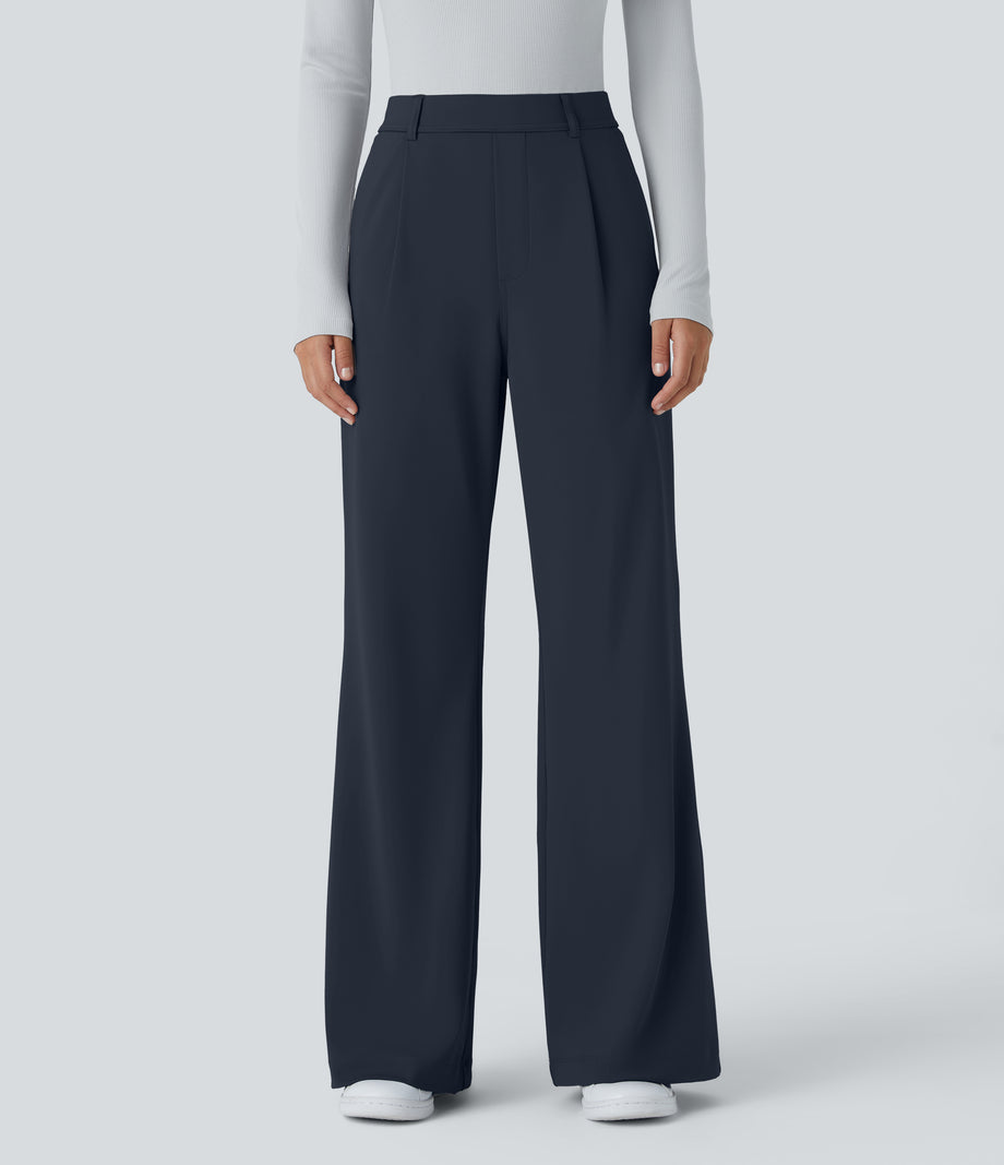 Halara Flex™ DayStretch High Waisted Pocket Work Flare Pants - Midnight Blue