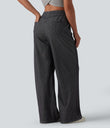 Halara Flex™ Low Rise Drawstring Wide Leg Sparkle Casual Sweatpants Jeans with Pockets - Phantom Denim