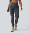 Halara UltraSculpt™ Leopard Print High Waisted Tummy Control Yoga Leggings with Pockets - Charcoal Mist Leopard