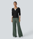 Halara Flex™ DayStretch High Waisted Pocket Work Flare Pants - Deep Aquamarine