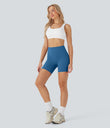 Halara UltraSculpt™ High Waisted Butt Lifting Tummy Control Pocket Shaping Training Biker Shorts 5'' - Vallarta Blue