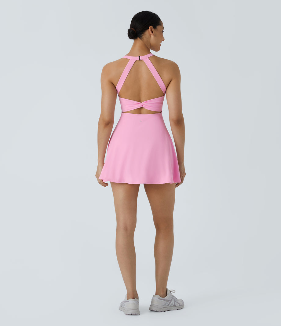 Backless Twisted Active Dress - Nosegay
