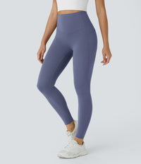 Halara UltraSculpt™ High Waisted Butt Lifting Tummy Control Pocket Shaping Workout Leggings - Silent Blue