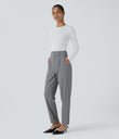 Halara Flex™ High Waisted Pocket Solid Work Tapered Pants - Mockingbird