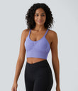 OneForm Seamless Flow Low Support Ruched Double Straps Sports Bra A-D Cups - Easter Egg