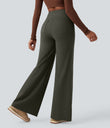 DayStretch High Waisted Tummy Control Wide Leg Baggy Yoga Pants with Pockets - Forest Night