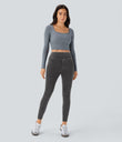 Halara Flex™ High Waisted Pocket Denim Casual Leggings - Hemp Black Denim