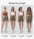Halara UltraSculpt™ High Waisted Tummy Control Side Pocket Shaping Training Biker Shorts 5'' - Dawn Brown