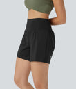 SoftlyZero™ Airy Super High Waisted 2-in-1  Cool Touch Yoga Shorts 5'' with Pockets-Longer Length - Black