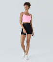 SoftlyZero™ Airy Square Neck Backless Crisscross Cropped Cool Touch Yoga Tank Top-UPF50+ - Nosegay
