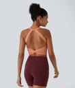 SoftlyZero™ Plush Cut Out Cropped Yoga Tank Top - Sun Baked