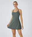 SoftlyZero™ Plush Backless Active Dress - Smoke Grey Green