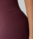 OneForm Seamless Flow High Waisted Booty Scrunch Leggings - Red Mahogany