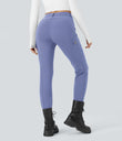 DayStretch High Waisted Zipper Pockets Solid Skinny Cargo Pants - Jacaranda