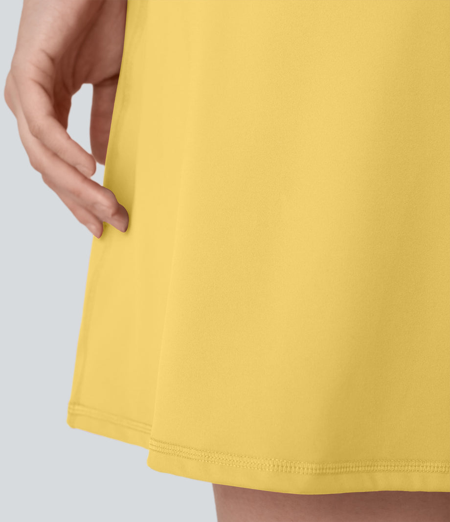 SoftlyZero™ Plush Backless Active Dress-Longer Length-Easy Peezy Edition - Crisp Yellow