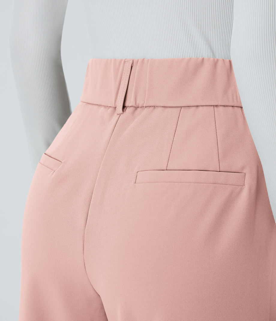 Halara Flex™ High Waisted Pocket Solid Work Tapered Pants - Peachskin
