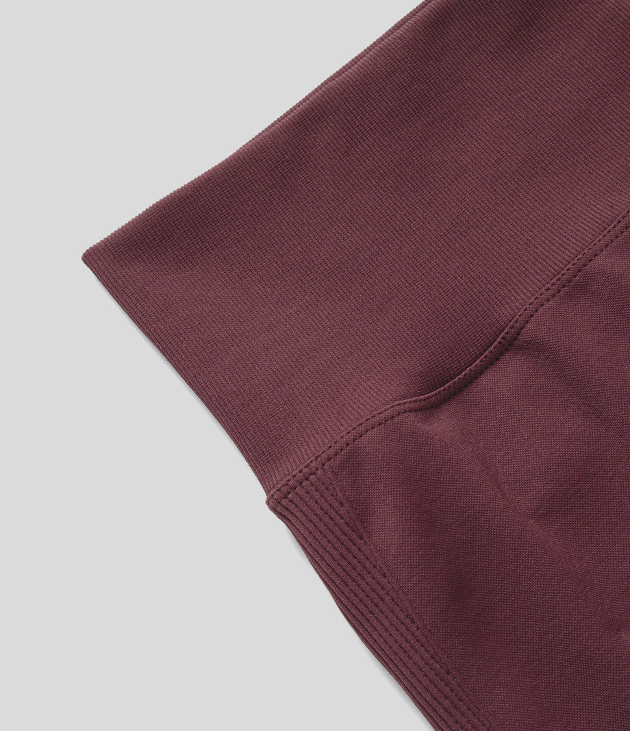 OneForm Seamless Flow High Waisted Booty Scrunch Leggings - Red Mahogany