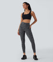 Halara UltraSculpt™ Leopard Print High Waisted Tummy Control Yoga Leggings with Pockets - Shadow Leopard