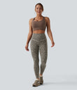 Halara UltraSculpt™ Leopard Print High Waisted Tummy Control Yoga Leggings with Pockets - Desert Taupe Leopard