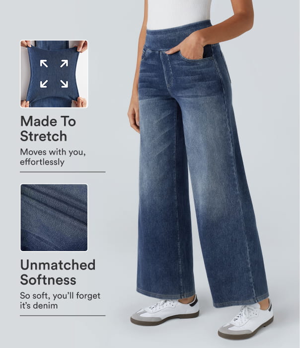 Washed Baggy Wide-Leg Jean