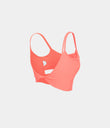 Double Straps Cropped Yoga Tank Top - Fusion Coral