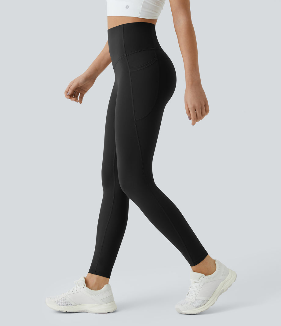 Halara UltraSculpt™ High Waisted Tummy Control Pocket Shaping Training Leggings - Black