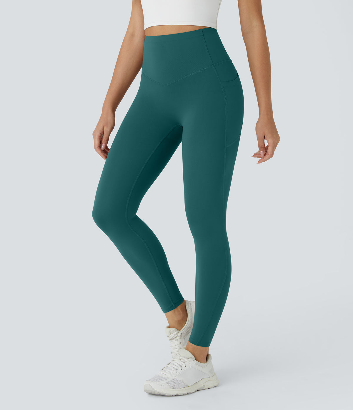 Halara UltraSculpt™ High Waisted Butt Lifting Tummy Control Pocket Shaping Workout Leggings - June Bug