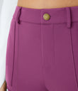 DayStretch High Waisted Zipper Pockets Solid Skinny Cargo Pants - Deep Orchid