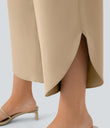 Breezeful™ High Waisted Crossover Quick Dry Resort Pants with Pockets - Curds & Whey