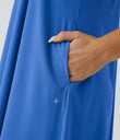 Breezeful™ Backless Racerback Side Pocket High Low Flowy Midi Quick Dry Casual Dress - Nebulas Blue